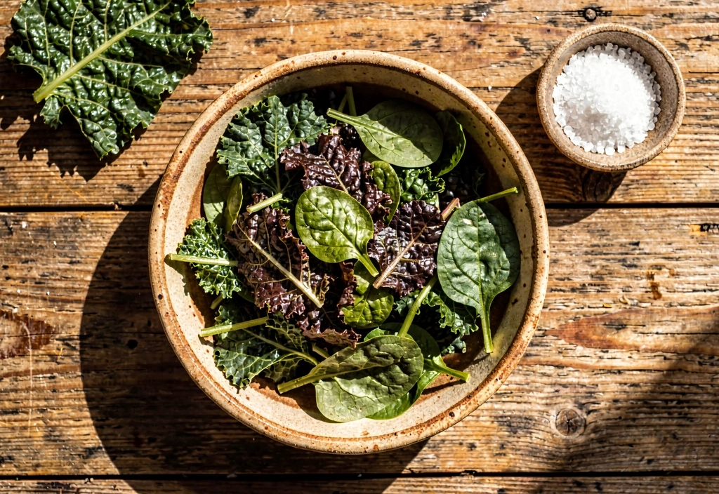 Vegetais locais e minerais